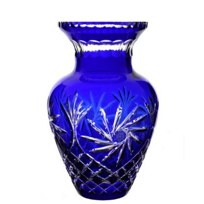 Kryształowy wazon cobalt szlif młynek - [] - In Gloria