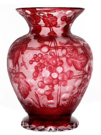 Kryształowy wazon winorośl rubin - [] - In Gloria