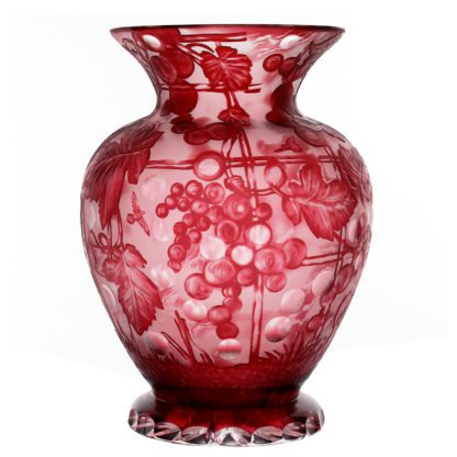 Kryształowy wazon winorośl rubin - [] - In Gloria