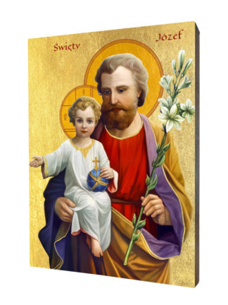 Ikona święty Józef z Dzieciątkiem - [] - In Gloria