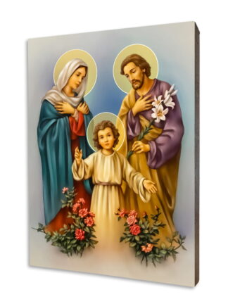 Święta Rodzina - obraz religijny na desce lipowej - [] - In Gloria