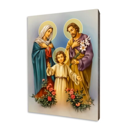 Święta Rodzina - obraz religijny na desce lipowej - [] - In Gloria