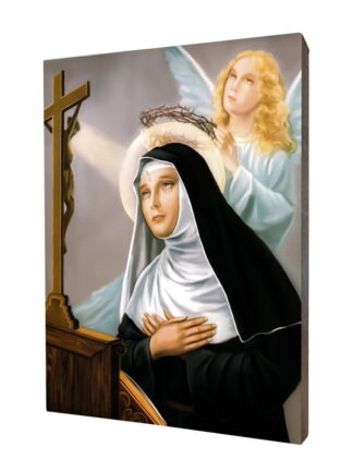 Święta Rita z Cascii - obraz religijny na desce lipowej - [] - In Gloria