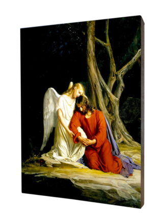 Jezus w Getsemani - obraz religijny na desce lipowej - [] - In Gloria