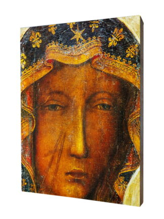 Matka Boska Częstochowska - obraz religijny na desce lipowej - [] - In Gloria