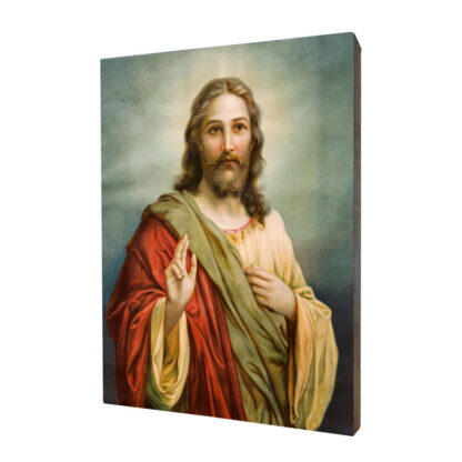 Jezus - obraz religijny na desce lipowej - [] - In Gloria