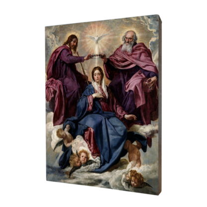 Koronacja Matki Bożej - obraz religijny na desce lipowej - [] - In Gloria