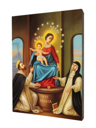 Matka Boża Pompejańska - obraz na desce lipowej - [] - In Gloria