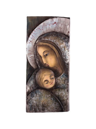 Madonna z Dzieckiem Jezusem – Srebrna Ikona - In Gloria