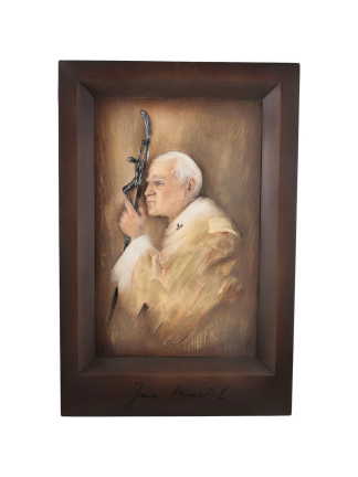 Papież – Jan Paweł II – Wygrawerowany oryginalny Podpis - In Gloria