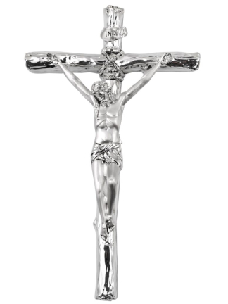 Krzyż Klasyczny Srebrny 13,5×23 cm - In Gloria